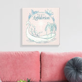 Ontmoet me in LOTHLORIEN™ - Zwanenboot Canvas Afdruk (Insitu (Woonkamer))