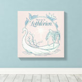 Ontmoet me in LOTHLORIEN™ - Zwanenboot Canvas Afdruk (Insitu (Houten vloer))