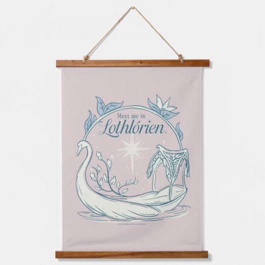 Ontmoet me in LOTHLORIEN™ - Zwanenboot Hangend Wandkleed (Voorkant)