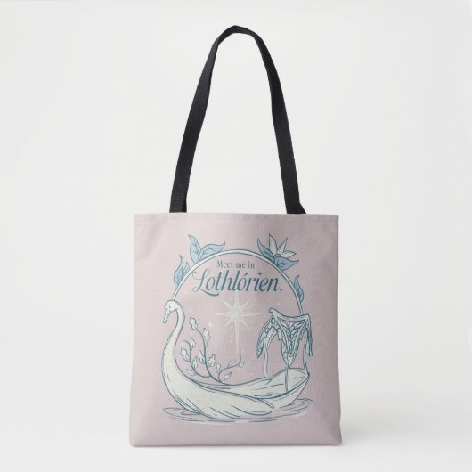 Ontmoet me in LOTHLORIEN™ - Zwanenboot Tote Bag (Voorkant)