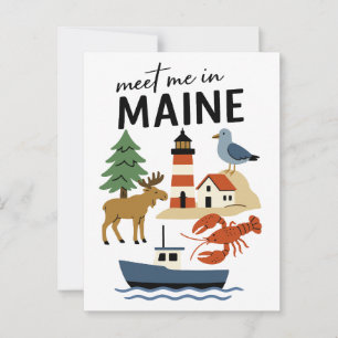 Ontmoet me in Maine Kust New England Wildlife Briefkaart