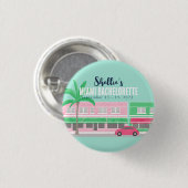 Ontmoet me in Miami Bachelorette Ronde Button 3,2 Cm (Voorkant /achterkant)
