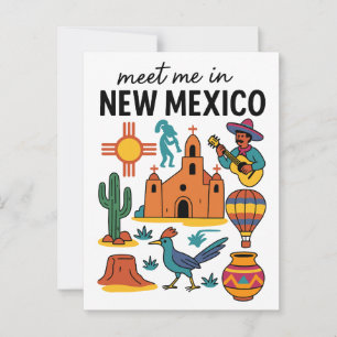 Ontmoet Me In New Mexico Southwest Zia Heet Lucht Briefkaart