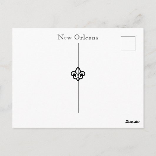 'Ontmoet me in New Orleans' Briefkaart (Achterkant)
