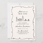 Ontmoet me in New York Hand getekende chique vrijg Kaart (Voorkant)