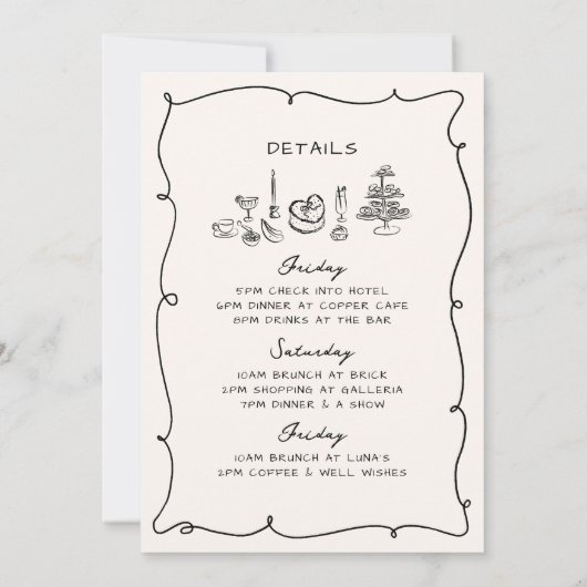 Ontmoet me in New York Hand getekende chique vrijg Kaart (Achterkant)