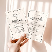 Ontmoet me in New York Hand getekende chique vrijg Kaart