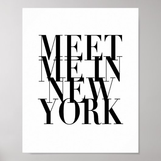 Ontmoet me in New York Poster (Voorkant)