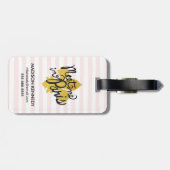 Ontmoet me in Parijs Black en Gold Bagagelabel (Achterkant horizontaal)