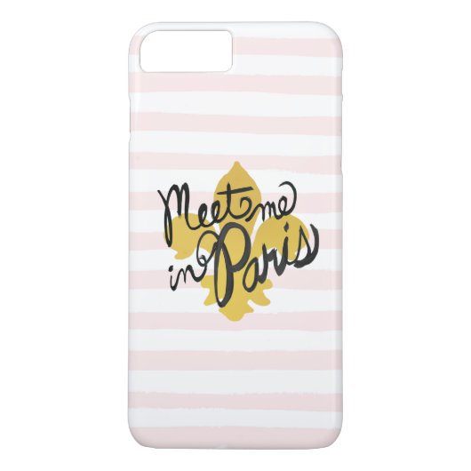 Ontmoet me in Parijs Black en Gold Case-Mate iPhone Case (Achterkant)
