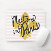 Ontmoet me in Parijs Black en Gold Muismat (Met muis)