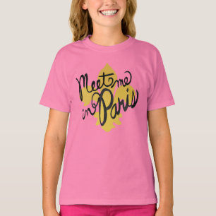 Ontmoet me in Parijs Black en Gold T-shirt