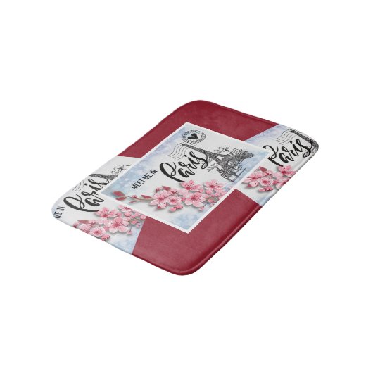 Ontmoet me in Parijs | Briefkaarten van de rand Badmat (Gekanteld)