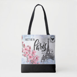 Ontmoet me in Parijs Canvas tas