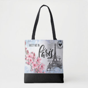 Ontmoet me in Parijs Canvas tas