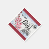 Ontmoet me in Parijs Cocktail Napkin Servet (Hoek)