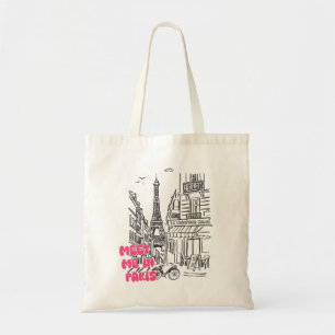 Ontmoet me in Parijs – Eiffeltoren & koffiezaak Tote Bag