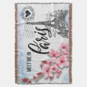 Ontmoet me in Parijs Fringed Deken (Voorkant Verticaal)