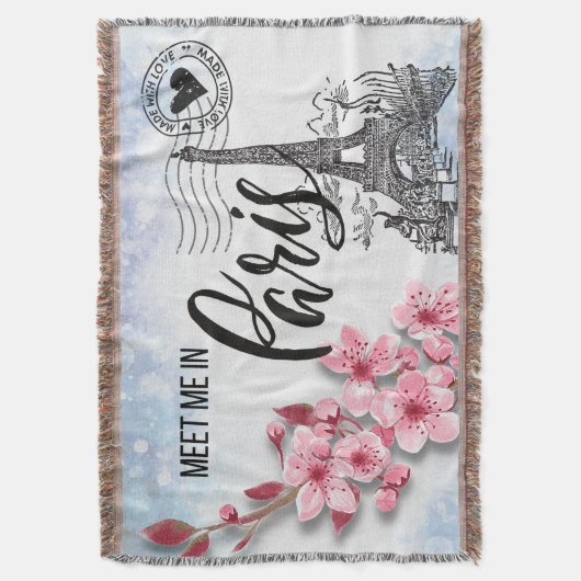 Ontmoet me in Parijs Fringed Deken (Voorkant Verticaal)
