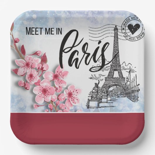 Ontmoet me in Parijs Paper Bord (Voorkant)