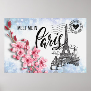 Ontmoet me in Parijs Poster van 36 x 24 inch