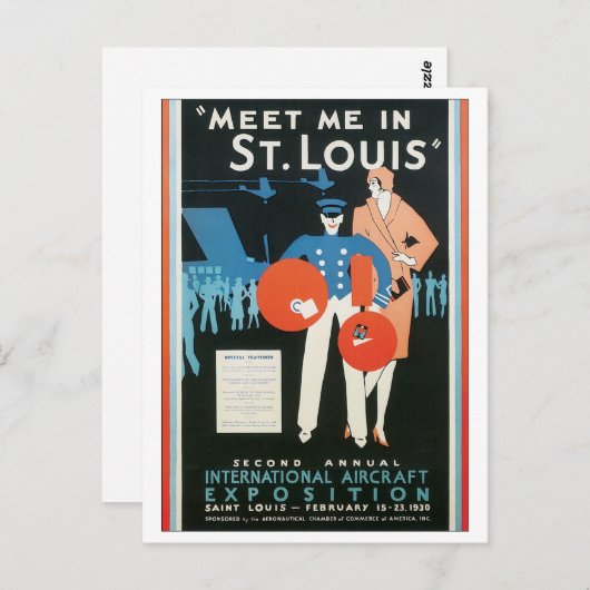 Ontmoet me in St. Louis Int'l Vliegtuig Expositie Briefkaart (Voorkant / Achterkant)