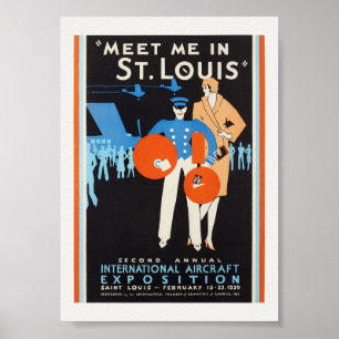 Ontmoet me in St. Louis Vintage Poster 1930