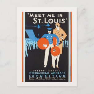 Ontmoet me in St. Louis Vintage Poster 1930 Briefkaart