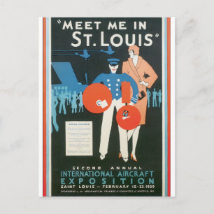Ontmoet me in St. Louis Vintage Travel Poster Artw Briefkaart