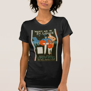 Ontmoet me in St. Louis Vintage Travel Poster T-shirt