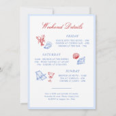 Ontmoet Me in The Hamptons Bachelorette Kaart (Achterkant)