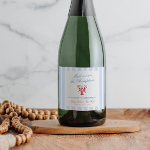 Ontmoet Me in The Hamptons Bachelorette Sparkling Wijnetiket
