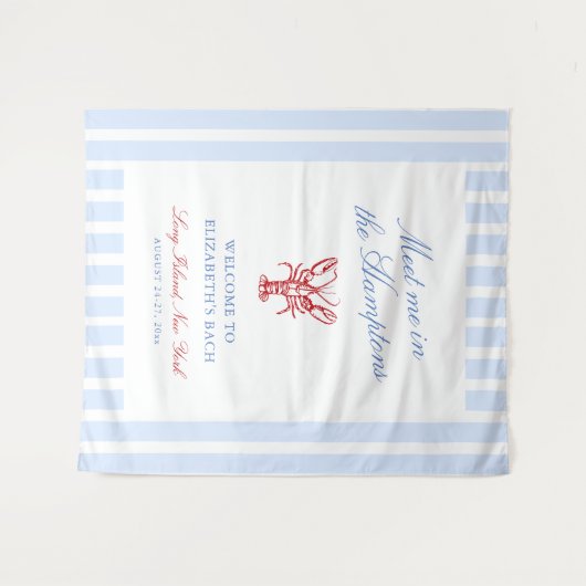 Ontmoet Me in The Hamptons Bachelorette Wandkleed (Voorkant (horizontaal))