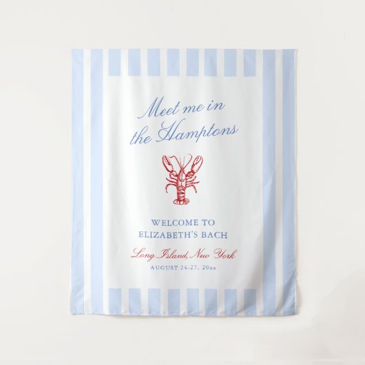 Ontmoet Me in The Hamptons Bachelorette Wandkleed (Voorkant)