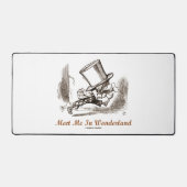 Ontmoet me in Wonderland Mad Hatter aan het rennen Bureaumat (Voorkant)