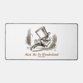 Ontmoet me in Wonderland Mad Hatter aan het rennen Bureaumat