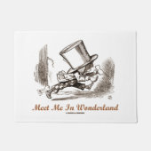 Ontmoet me in Wonderland Mad Hatter aan het rennen Deurmat (Voorkant)