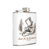 Ontmoet me in Wonderland Mad Hatter aan het rennen Heupfles (Rechts)