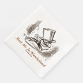 Ontmoet me in Wonderland Mad Hatter aan het rennen Servet (Hoek)