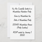 Ontmoet me in Wonderland (Mad Hatter onderweg) Kaart (Achterkant)