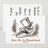 Ontmoet me in Wonderland (Mad Hatter onderweg) Kaart (Voorkant / Achterkant)