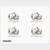 Ontmoet me in Wonderland (Mad Hatter onderweg) Rechthoekige Sticker (Vel)