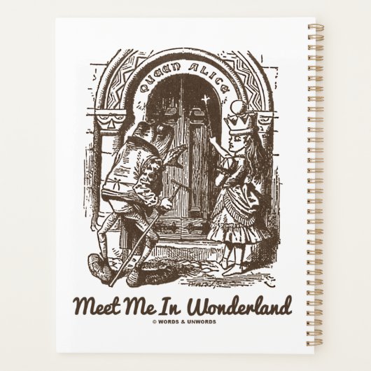 Ontmoet me in Wonderland Queen Alice Frog Doorway Planner (Achterkant)