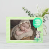 Ontmoet me nieuwe baby koala party uit te nodigen  kaart (Staand voorkant)