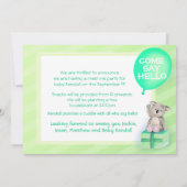 Ontmoet me nieuwe baby koala party uit te nodigen  kaart (Achterkant)