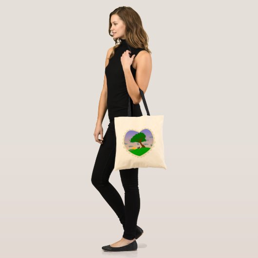 Ontmoet me onder de boom tote bag (Voorkant (model))