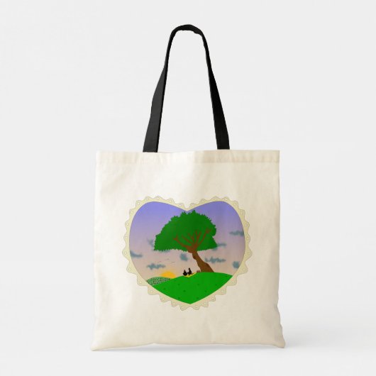 Ontmoet me onder de boom tote bag (Achterkant)