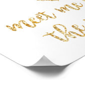 Ontmoet me onder de maîtletoe - Gold Kerstdeer Poster (Hoek)