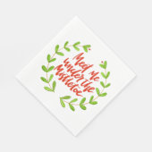 Ontmoet me onder de maîtletoe - kerstmis servet (Hoek)