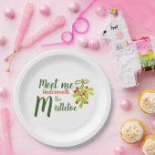 Ontmoet me onder de maretak papieren bord (Feest)